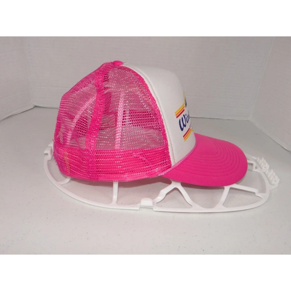 Otto Winter Park Colorado Trucker Hat Pink White Mesh Snapback Retro Ski Cap